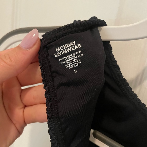 NWOT Monday Swimwear The Kokomo Swim Dress in Black Crinkle - Picture 10 of 12